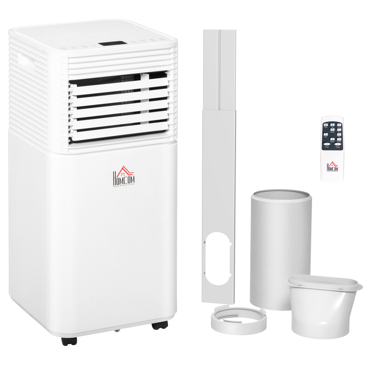 HOMCOM 9000BTU Portable Air Conditioner 4-in-1 Dehumidify Cooling LED Timer Remote
